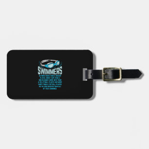 Swimmingrupperna gör mer Kicks I-funny Gift Swimmi Bagagebricka