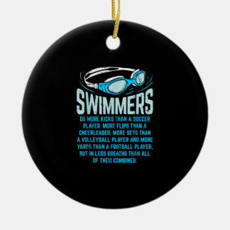 Swimmingrupperna gör mer Kicks I-funny Gift Swimmi Julgransprydnad Keramik