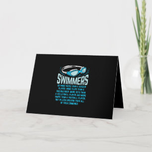 Swimmingrupperna gör mer Kicks I-funny Gift Swimmi Kort