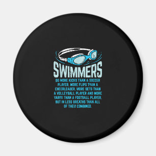 Swimmingrupperna gör mer Kicks I-funny Gift Swimmi Magnet