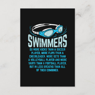 Swimmingrupperna gör mer Kicks I-funny Gift Swimmi Tilläggskort