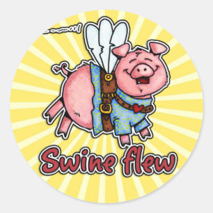 swine flög klistermärken