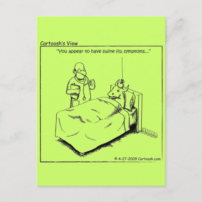 Swine Flu Vykort (Framsida)