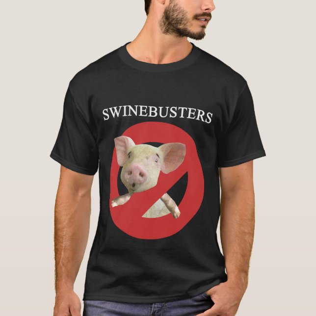 Swinebusters mörkT-tröja T Shirt (Framsida)