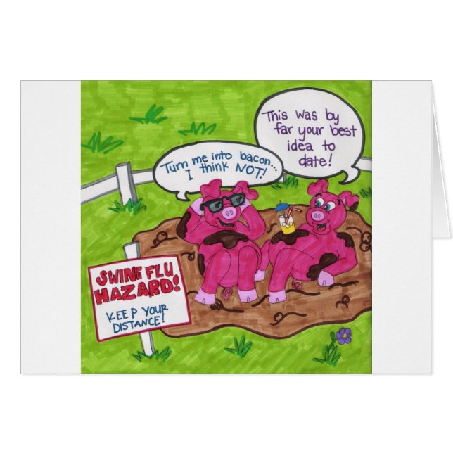 Swineinfluensafara Hälsningskort (Framsidan Horizontal)