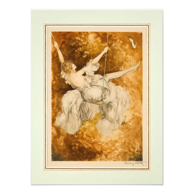 Swing 1928 av Louis Icart Fototryck (Framsidan)