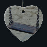 Swing at Playground, Summer Sand Beach Kids Play Julgransprydnad Keramik<br><div class="desc">Swing at Playground,  Summer Sand Beach Kids Play</div>