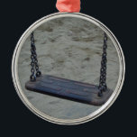 Swing at Playground, Summer Sand Beach Kids Play Julgransprydnad Metall<br><div class="desc">Swing at Playground,  Summer Sand Beach Kids Play</div>