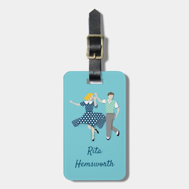 Swing Dance Bagagebricka (Vertikal Framsida)