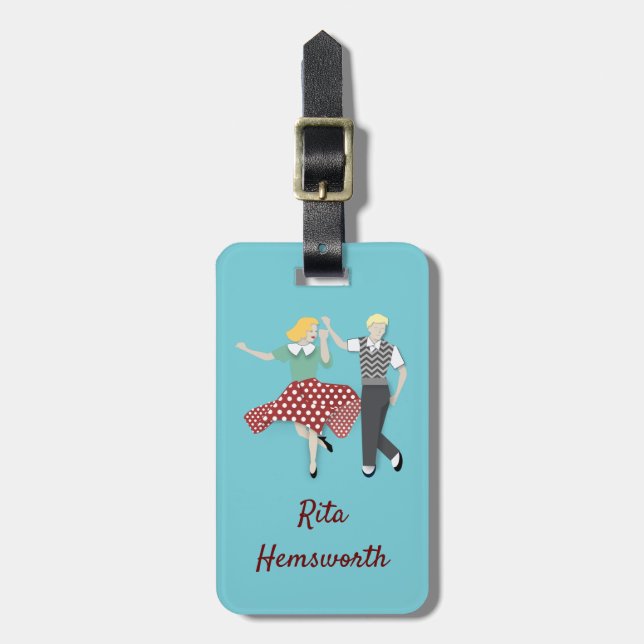 Swing Dance Bagagebricka (Vertikal Framsida)