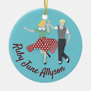 Swing Dance Julgransprydnad Keramik