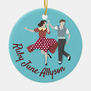 Swing Dance Julgransprydnad Keramik