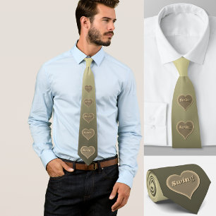 Swing dance Kärlek Heart Neck Tie Slips