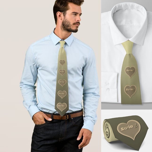 Swing dance Kärlek Heart Neck Tie Slips (Skapare uppladdad)