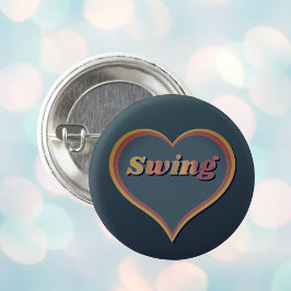Swing dance kärlek hjärta knapp