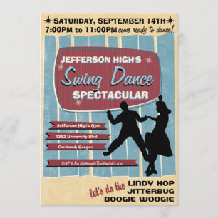 Swing Dance Party-inbjudan Inbjudningar