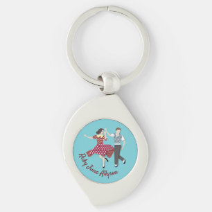 Swing Dance Swirl Silverfärgad Nyckelring