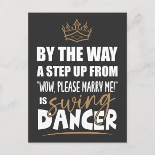 Swing Dancer är Ultimate in Appeal. Roligt Gift Vykort