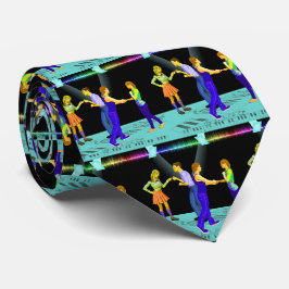 Swing Dancers Par with Spotlight Slips