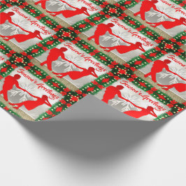 Swing Dancers with Garland Trim jul Season Presentpapper