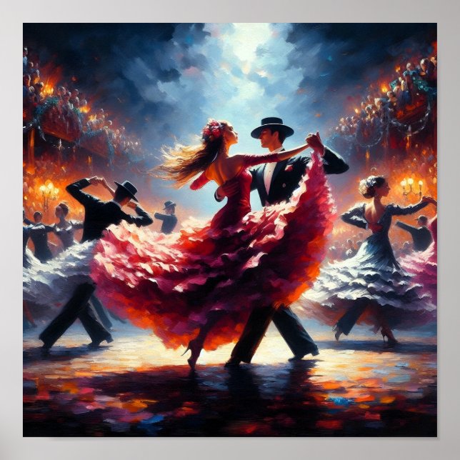Swing Dancing Ballroom Dancing Dancer Dance Poster (Framsidan)