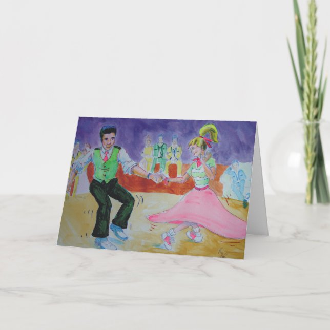 Swing Dancing på lördagskväll Kort (Framsida)