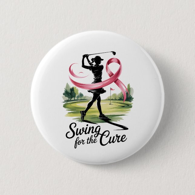 Swing for the Cure Golf Breast Cancer Knapp (Framsida)