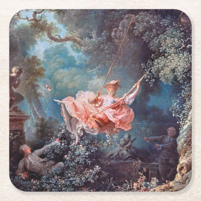 Swing, Fragonard Underlägg Papper Kvadrat (Framsidan)