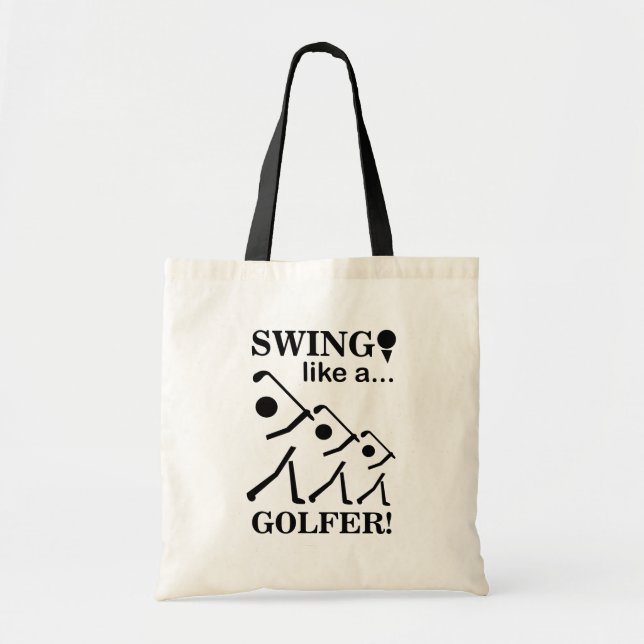 Swing Like A Golfer Golf  Tygkasse (Framsidan)