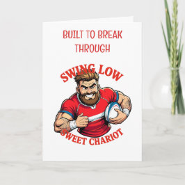 Swing Low Power Run Cartoon Rugby Charge Kort