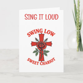 Swing Low Sweet Chariot Rose & Cross Motif Kort