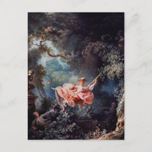 Swing-målningen av Jean-Honoré Fragonard Vykort