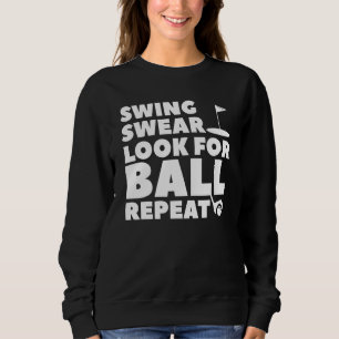 Swing Svär Sök Efter Boll Upprepa Golf Golf För T Shirt
