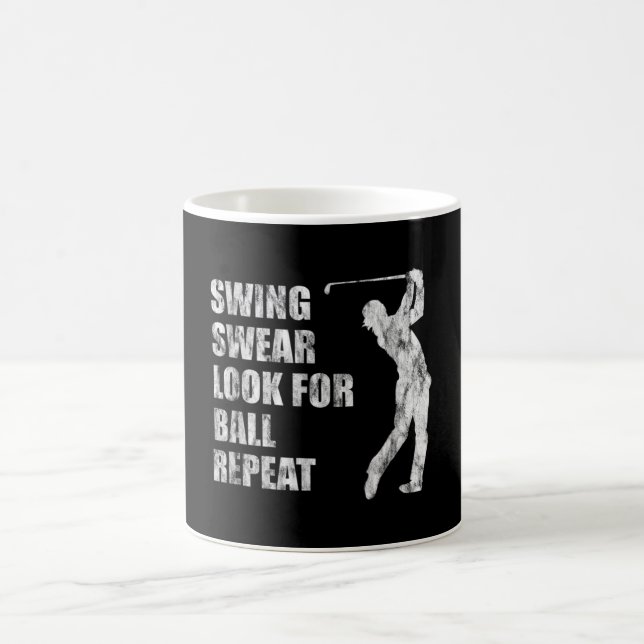 Swing Swear Leta efter Boll-upprepning - Kaffemugg (Center)
