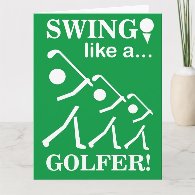 Swinga som en golfare Golfhälsning Kort (Framsida)
