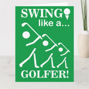 Swinga Som En Golfare Golfhälsning Kort