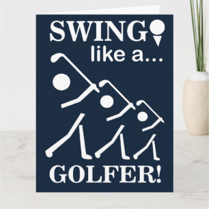 Swinga Som En Golfare Golfhälsning Kort