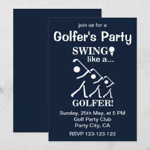 Swinga som en golfare Golfkalas Inbjudningar