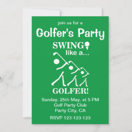 Swinga Som En Golfare Golfkalas Inbjudningar
