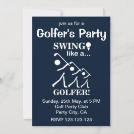 Swinga som en golfare golfparty inbjudningar