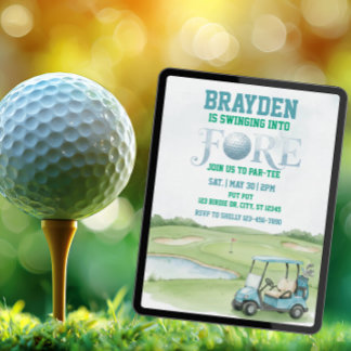 Swingande in i Fore, Blue Golf 4-årsdag Inbjudningar