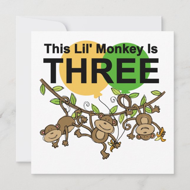 Swingapor 3:e födelsedag och gåvor kort (Framsida)