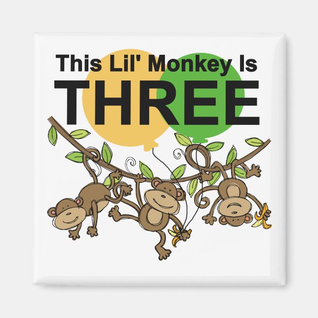 Swingapor 3:e födelsedag och gåvor magnet (Framsidan)