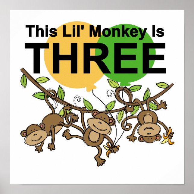 Swingapor 3:e födelsedag och gåvor poster (Framsidan)