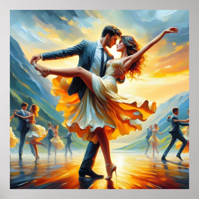 Swingdans Ballroomdans Dansare Dans Poster (Framsidan)