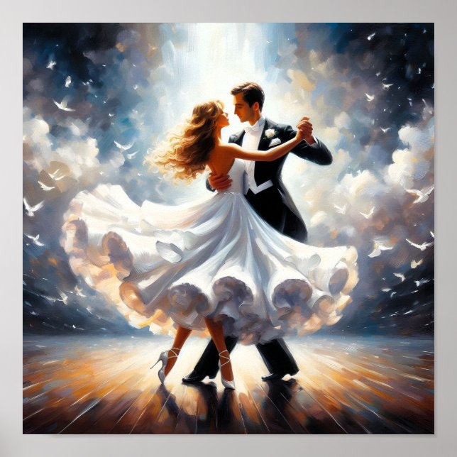 Swingdans Ballroomdans Dansare Dans Poster (Framsidan)