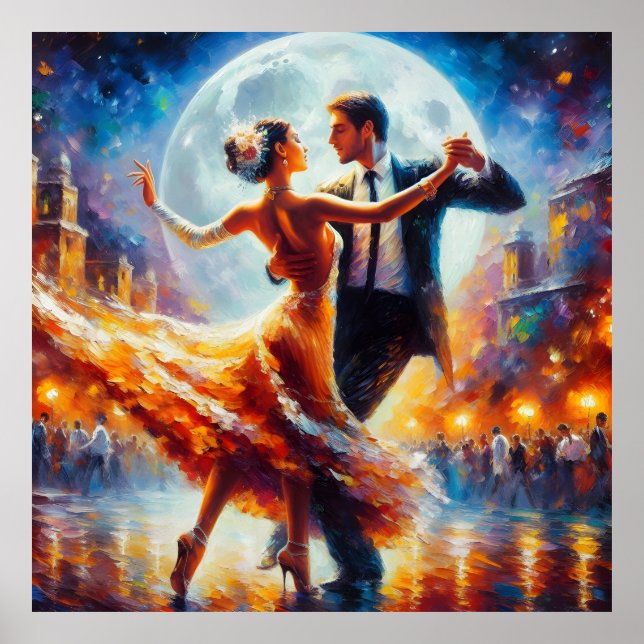 Swingdans Ballroomdans Dansare Dans Poster (Framsidan)
