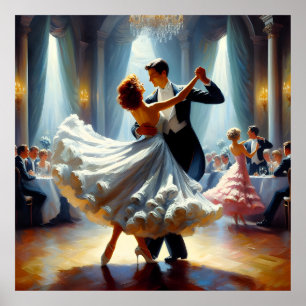 Swingdans Ballroomdans Dansare Dans Poster