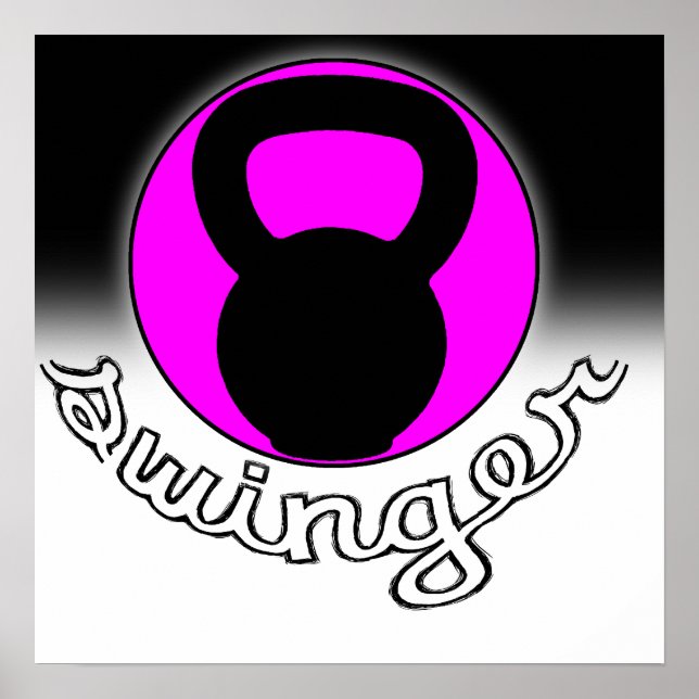 ’Swinger’ Kettlebell Fitness Poster (Framsidan)