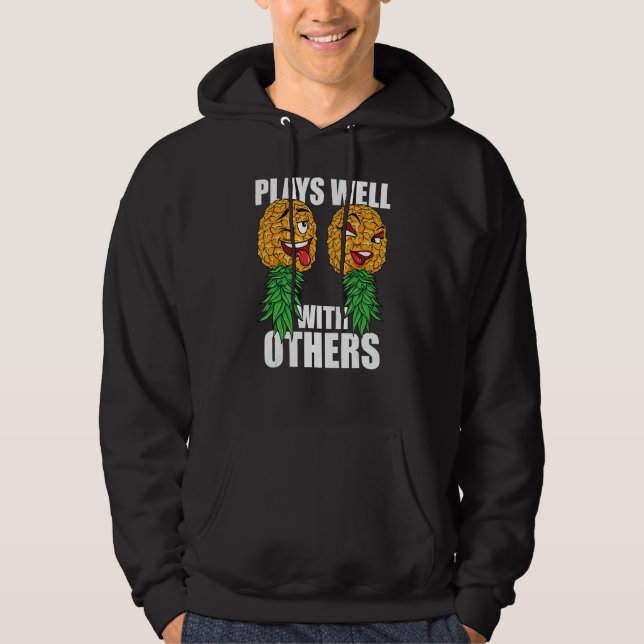 Swinger spelar bra med andra upp och ned-appar hoodie (Framsida)